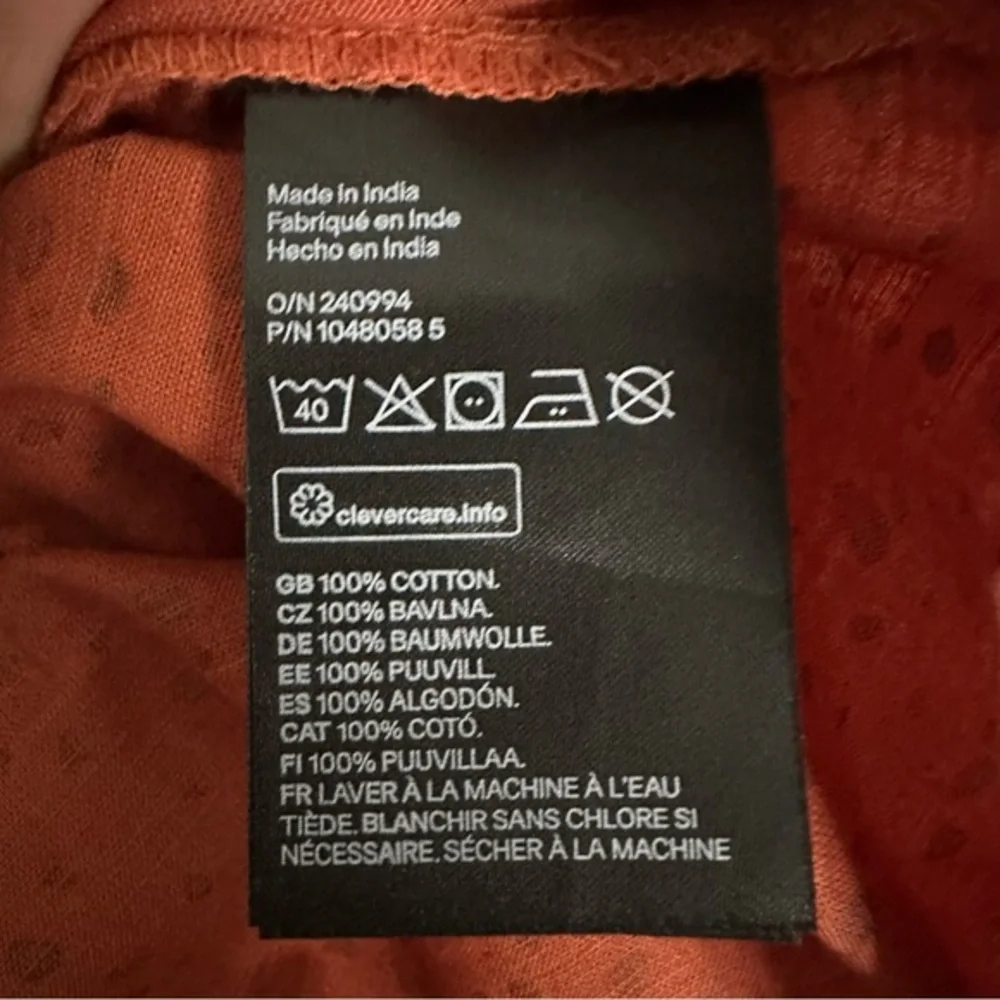 H&M Girl's Elastic Stretch Straps | Rust Orange +‎ Black Splatters